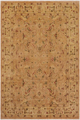 handmade Traditional Kafkaz Tan Lt. Gold Hand Knotted RECTANGLE 100% WOOL area rug 9 x 12